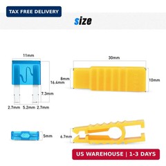 Nilight 120Pcs Blade Fuses Assortment 5, 7.5, 10, 15, 20, 25, 30 AMP Regular Min