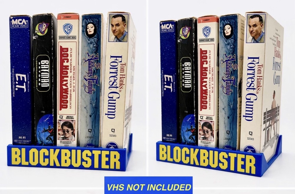 Blockbuster Custom VHS Display Stand Holds 5 Tabletop Storage VHS NOT INCLUDED