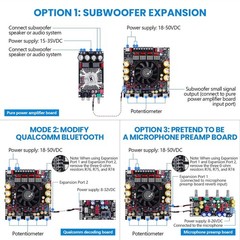2.1 Channel Bluetooth Amplifier Board, 300W x2 Stereo Class D Home Audio Amp …