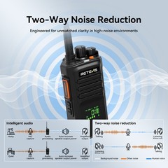 2* NR40 DMR/Analog Two Way Radio ARC4/AES256 Noise Reduction & Waterproof Mic
