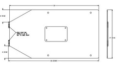 CUSTOM TV LIFT BRACKET 50″ HINGED 2 PC SET PAINTED BLACK SEE PICS FOR DIMENSIONS