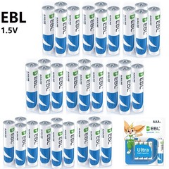 EBL AAA Alkaline Batteries 1.5V Lot of Triple A,10 Years shelf Life