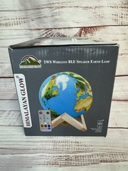 Hand Painted Himalayan Glow Wireless BLE Speaker Earth Lamp W/remote USB-C