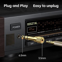 6.5mm 1/4″ Male plug to 3.5mm 1/8″ Female Jack Stereo Headphone Audio Adapter