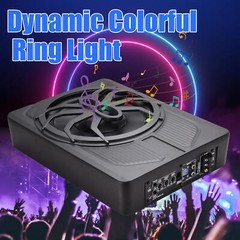 10″ 1000W Slim Under-Seat Subwoofer Powered Car Truck Sub w/ Amplifier Speaker