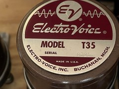 1 pair (2) of vintage 1950’s Electro Voice T35 tweeter horn drivers – 16 ohm