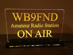 Solid Color 12v Custom Engraved LED CB Radio Call Sign 11 Meters Plaque