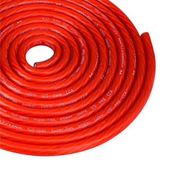 Conext Link 10 ft Frost Red 1/0 Gauge Amplifier Power Ground Wire 0 GA Battery