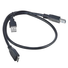 50CM 0.5M USB 3.0 Y Power Data Cable/Cord/Lead for WD My Passport WDBACX0010BBK