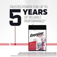 Energizer EN4.5-6 6V 4.5AH LongLasting Sealed Lead Acid AGM Rechargeable Battery