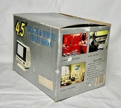 Vintage Rare Retro CATRON 4.5” Portable Black & White Mini TV Travel NO PLUG