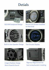SD Car Radio Stereo MP3 Player Speaker In-Dash 12V 1 Din Bluetooth FM AUX USB TF