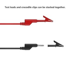 6pcs Stackable Banana to Banana Plug Test Cable Lead Set with 4mm Socket