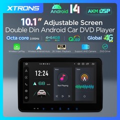 2 Din Android 14 DVD Player 10.1″ Car Stereo 4G LTE 4GB RAM 64GB ROM GPS BT 5.0