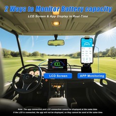 36V 105Ah LiFePO4 battery 200A BMS with 43.8V 25A charger for golf carts