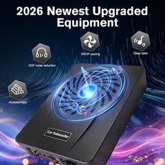 Under Seat Powered Subwoofer 1200W 2.6″ Slim Aluminum Alloy Body DSP 48 Band EQ