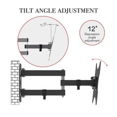 Full Motion Articulating TV Wall Mount for 12″-42″ LED/LCD TV Monitor Adjustable