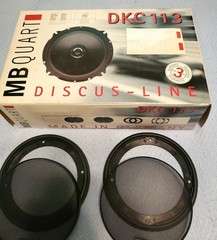 New Mb Quart DKC 113 5.25″ Speaker Grills w/ Mounting Screws German Made