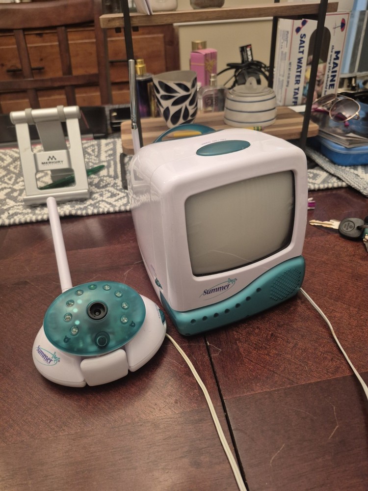 Vintage 2004 Summer Infant Mini CRT TV & Camera Bundle 201A Retro Works!