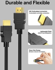 4 Pack CTI 10ft High Speed HDMI Cable 4K 2160p Ethernet 24K Gold Plated