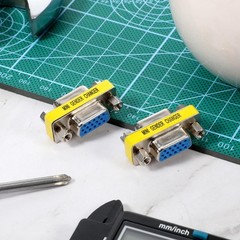 VGA Female To Female Adapter HD15 Mini Gender Changer Extender Connector