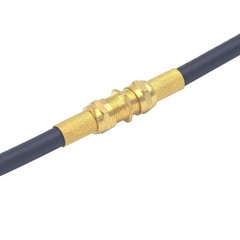 24K Gold-Plated RG6 Female-to-Female Coaxial Connectors, 5-Pack for HD Signal