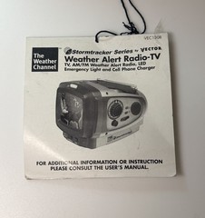 Storm Tracker By Vector Weather Alert Am Fm Radio TV -VEC 130B