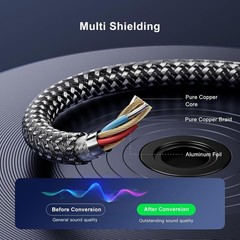 3.5mm Headphone Extension Cable 6FT Right Angle 3.5mm Male to Female StereoAudio