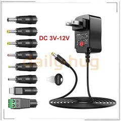 12W 3V-12V Universal AC Adapter Power Supply Wall Charger Cord for DC Charger US