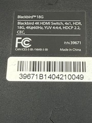 Monoprice Blackbird 18G 4K HDMI Switch 4×1 HDR HDCP 2.2 Model 39671 Tested