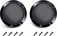 FDXGYH 2 Pack 8 Inch Speaker Grills Cover Metal Mesh Grill [Black] | Horn Guard