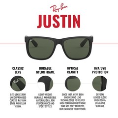 Ray-Ban Unisex RB4165 54 mm, Transparent Dark Brown/Polarized Gradient Brown