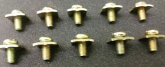 10pcs 5mm Amplifier Terminal Screws Square Washer POWER GROUND SPEAKER Amp Screw