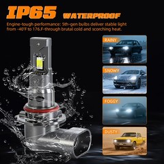 For Ford F-250 F-350 F-450 Super Duty 2023-2025 D8 LED Headlight Bulb+Fog Light