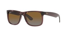 Ray-Ban Unisex RB4165 54 mm, Transparent Dark Brown/Polarized Gradient Brown