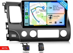 10.1″ Touch Screen Carplay Android 14 For 06-11 Honda Civic Car Stereo Radio GPS