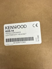 Kenwood KHS-14 Lightweight Single Muff Headset w/Boom Microphone & In-Line PTT