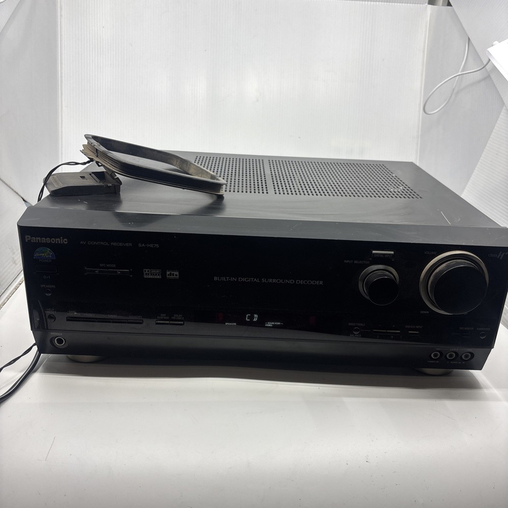 Panasonic SA-HE75 Dolby Digital DTS Surround 500W AV Receiver WORKS