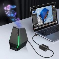 USB2.0 to Optical Toslink 3.5mm Audio Adapter Type-A C PS5 NS Laptop Soundbar