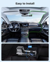 AZDOME Small Dash Cam for Cars WiFi 1296P FHD Parking Modes Loop Recording 1080P