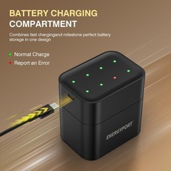 8 Pack Rechargeable AAA Batteries Lithium with Fast Charger 1300mWh, 1.5V Output