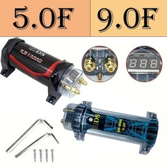 9.0/5.0Farad Capacitor Car Audio 1000-1000W,Display,Protection Power Amplifier