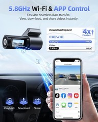 Advanced 4K+1080P Dash Cam with Night Vision & 5.8GHz WiFi Connectivity – 64GB