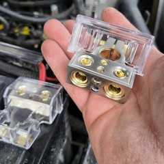 Car Audio Battery Terminals with Shims 2PCS Positive and Negative Car Battery