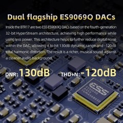 FiiO BTR17 Bluetooth 5.4 USB DAC AMP w/LDAC, aptX Lossless. Dual ES9069Q (Black)