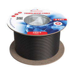 Battery Cable 25ft Inverter Car Wire Black Blue Red Power Ground 8AWG 8 Gauge
