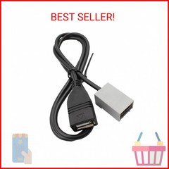 AUX USB Female Cable Adapter Port For 2008 Onwards Honda/Civic/CR-V/Accord/Fit