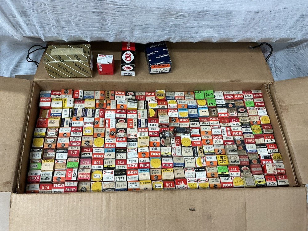 Large Bulk Lot Of Mixed Radio Audio TV Vacuum Tubes NOS AS IS Unsorted Untested