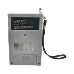 Realistic Vintage AM/FM Portable Pocket Radio, Silver Plastic & Metal Tested