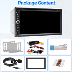 Backup Camera 2-Din Car Stereo Radio CD DVD Player Bluetooth CarPlay GPS Auto AM